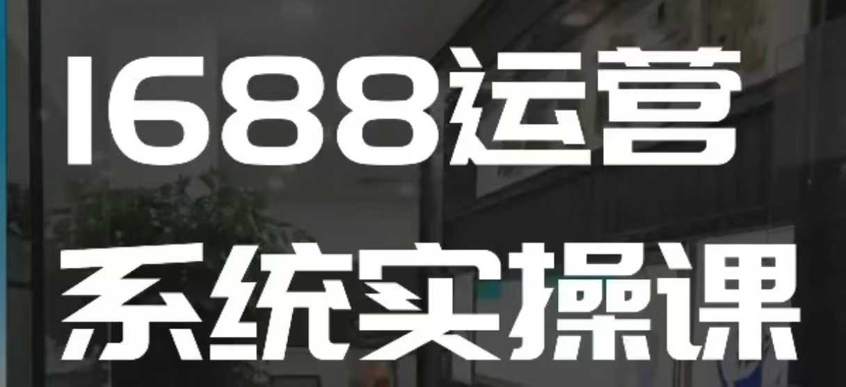 1688高阶运营系统实操课，快速掌握1688店铺运营的核心玩法-不二学院