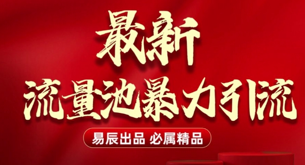 最新“流量池”无门槛暴力引流(全网首发)日引500+-不二学院