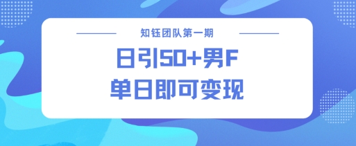 男粉引流新方法不违规，当日即可变现-不二学院