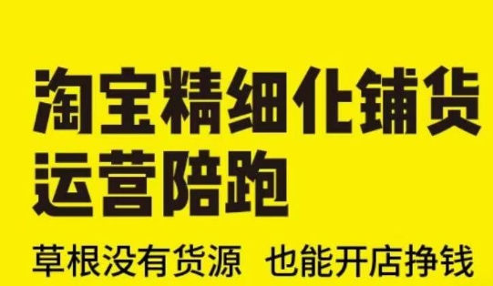 淘宝精细化铺货运营陪跑(部分更新至2025)，草根没有货源 也能开店挣钱-不二学院