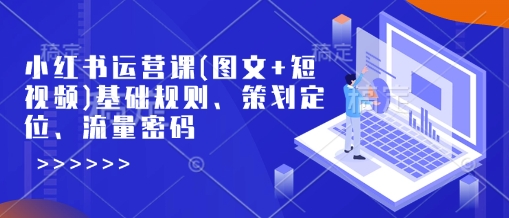小红书运营课(图文+短视频)基础规则、策划定位、流量密码-不二学院