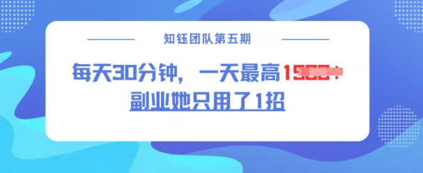 副业她只用了1招，每天30分钟，无脑二创，一天最高1.5k-不二学院