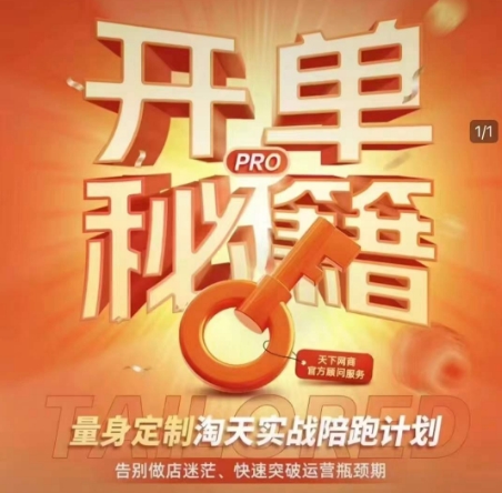 淘宝开单秘籍PRO，量身定制淘天实战陪跑计划，告别做店迷茫、快速突破运营瓶颈期-不二学院