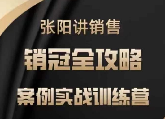 张阳讲销售实战训练营，​案例实战训练，销冠全攻略-不二学院