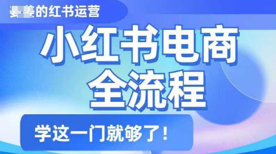 小红书电商全流程，精简易懂，从入门到精通，学这一门就够了-不二学院