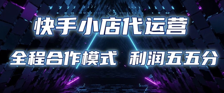 快手小店代运营 限时托管计划 合作模式 利润五五分成【揭秘】-不二学院