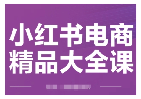 小红书电商精品大全课，快速掌握小红书运营技巧，实现精准引流与爆单目标，轻松玩转小红书电商-不二学院